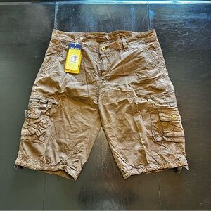 NWT B&P Size 40 Brown New Cargo Shorts NWOT 100% Cotton